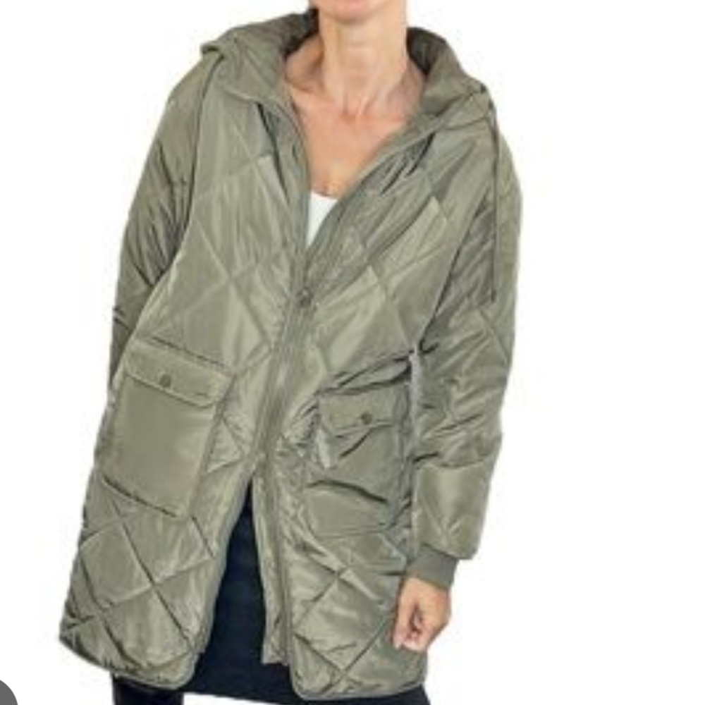 $3‼️ Ashley By 26 International Olive Puffer Jacket